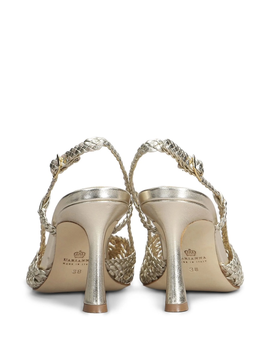 Pantofi cu toc Dolce &amp; Gabbana argintii din piele - Img 3