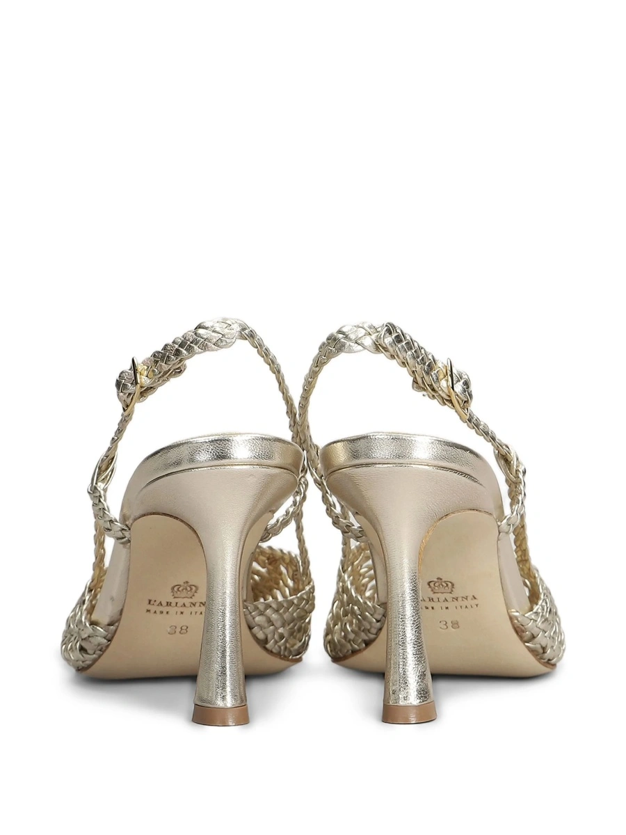 Pantofi cu toc Dolce &amp; Gabbana argintii din piele - Img 3
