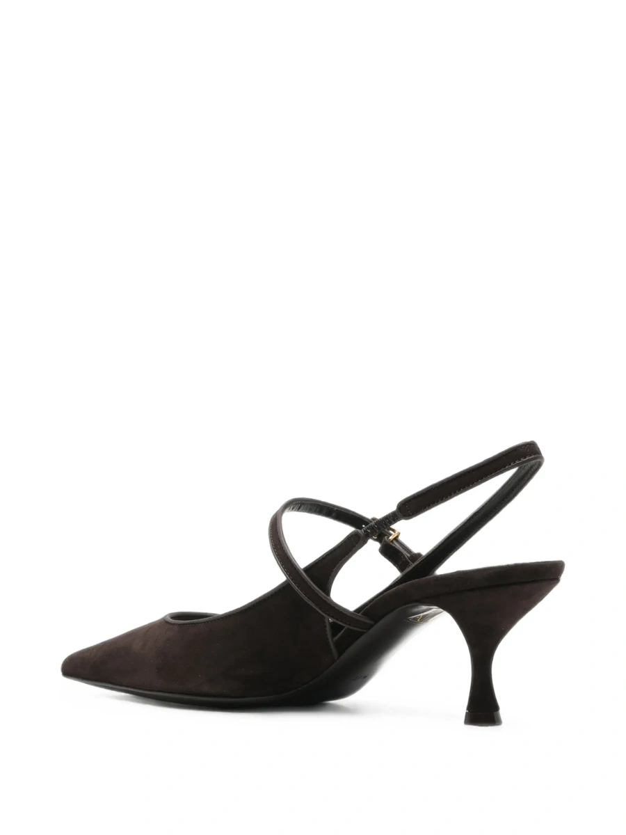 Pantofi cu toc Dolce &amp; Gabbana maro din piele intoarsa - Img 6