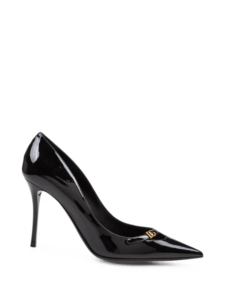 Pantofi cu toc Dolce &amp; Gabbana negri din piele - Img 8
