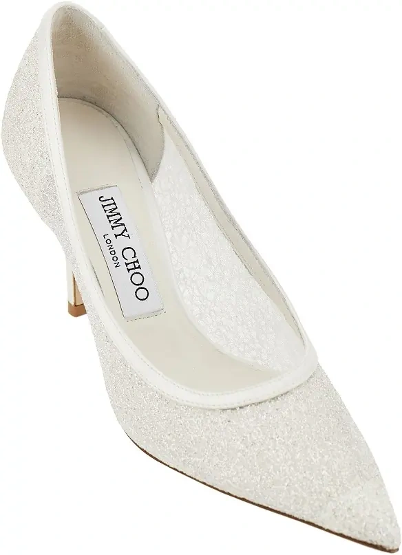Pantofi cu toc Jimmy Choo albi 'Love' - Img 2