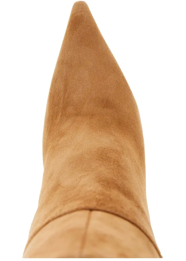 Pantofi cu toc Jimmy Choo maro din piele intoarsa 'Cycas' - Img 4