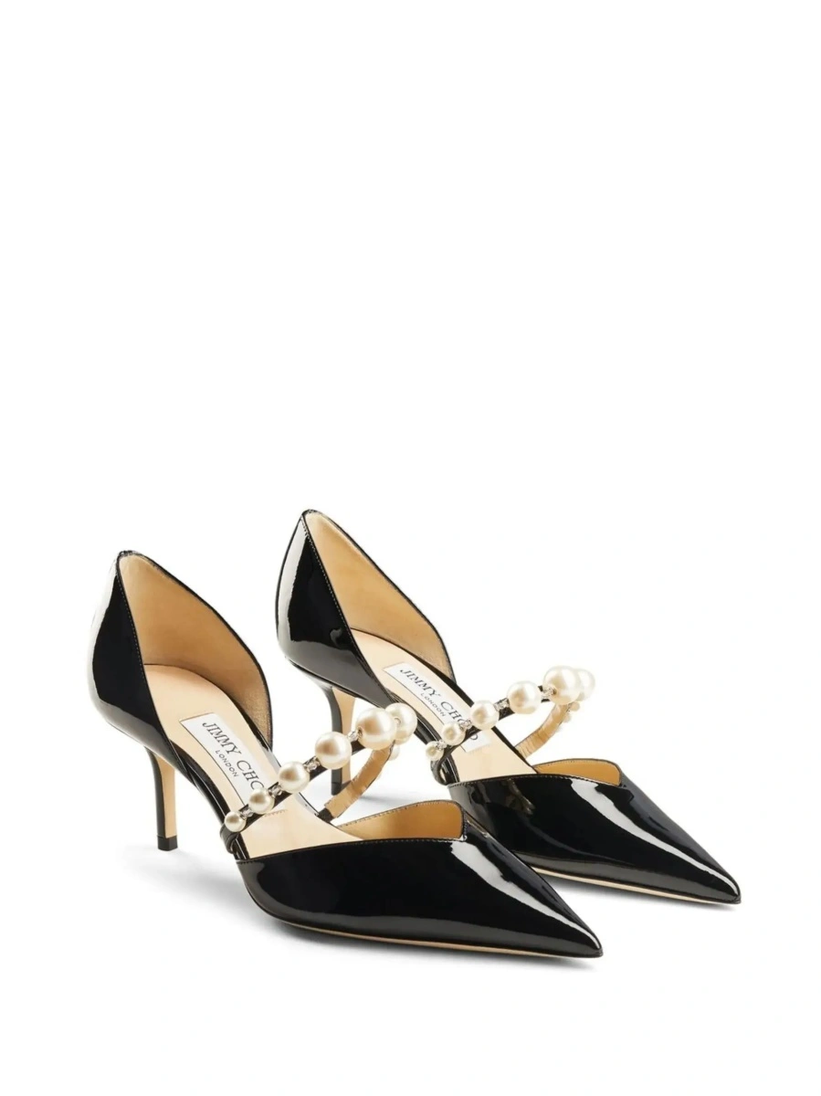 Pantofi cu toc Jimmy Choo negri din piele 'Aurelie' - Img 5