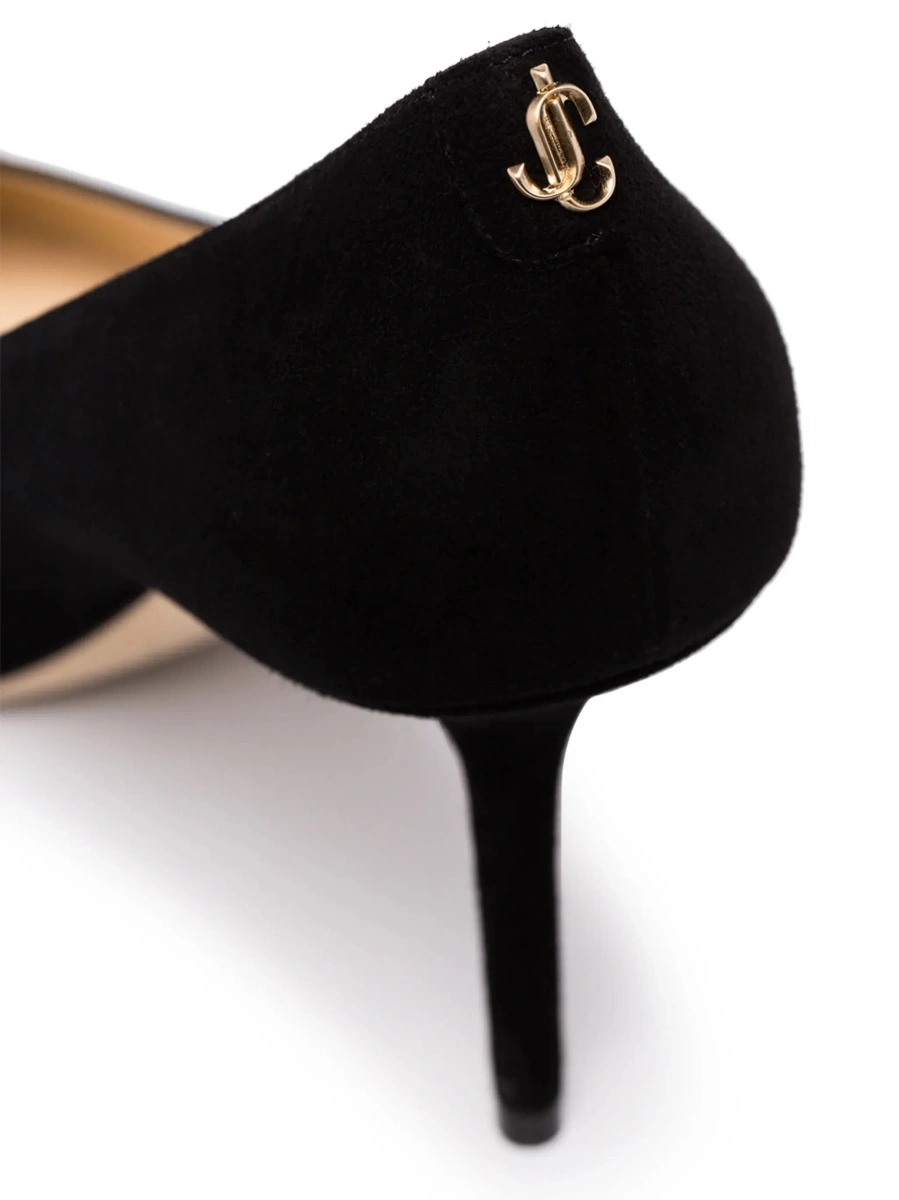 Pantofi cu toc Jimmy Choo negri din piele intoarsa - Img 8