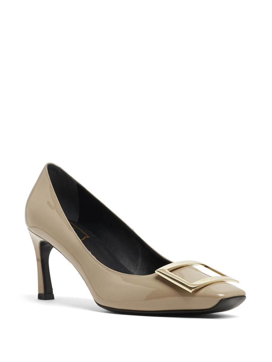 Pantofi cu toc Roger Vivier neutri din piele - Img 2