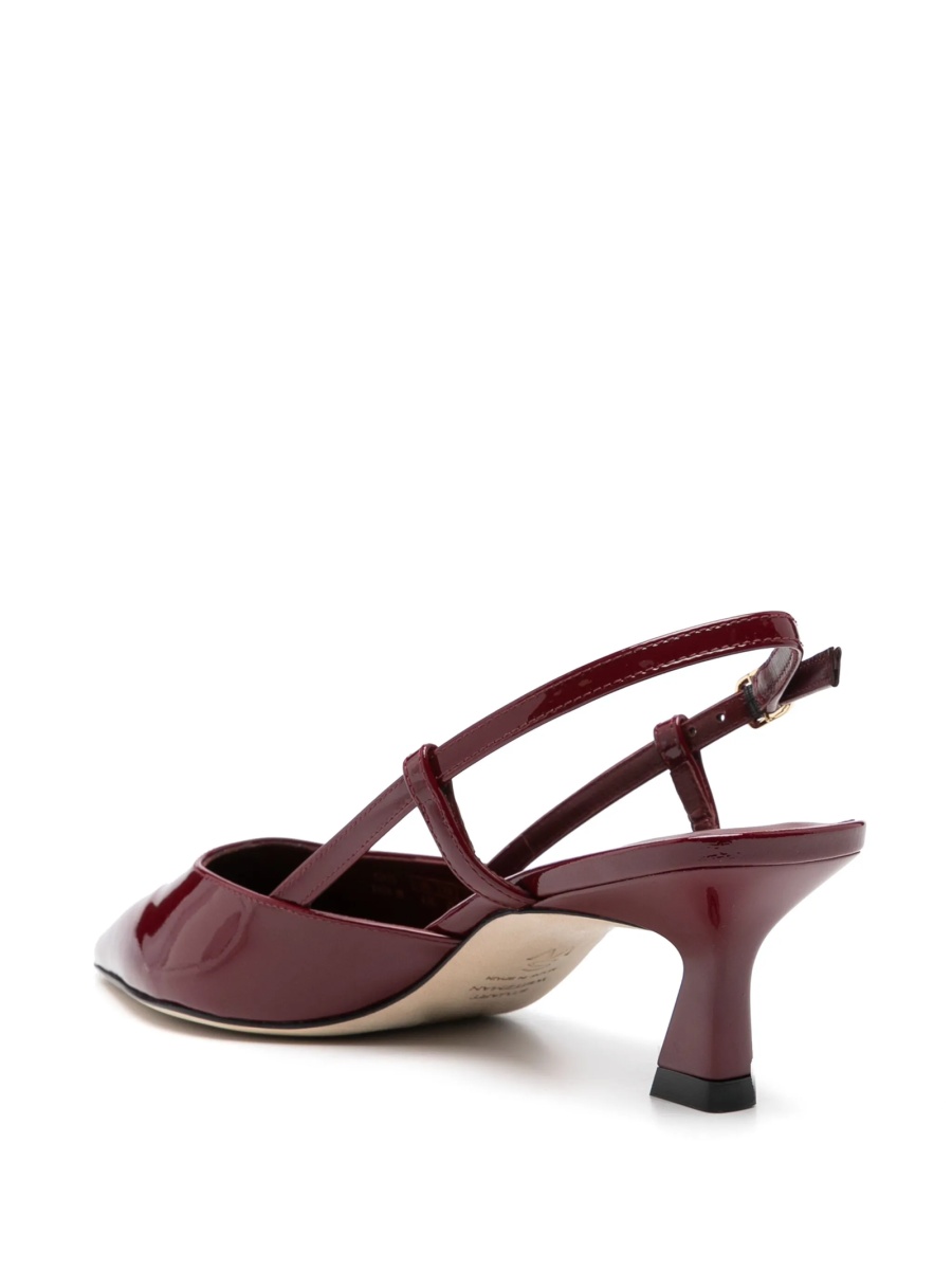 Pantofi cu toc Stuart Weitzman rosii din piele si poliuretan - Img 3