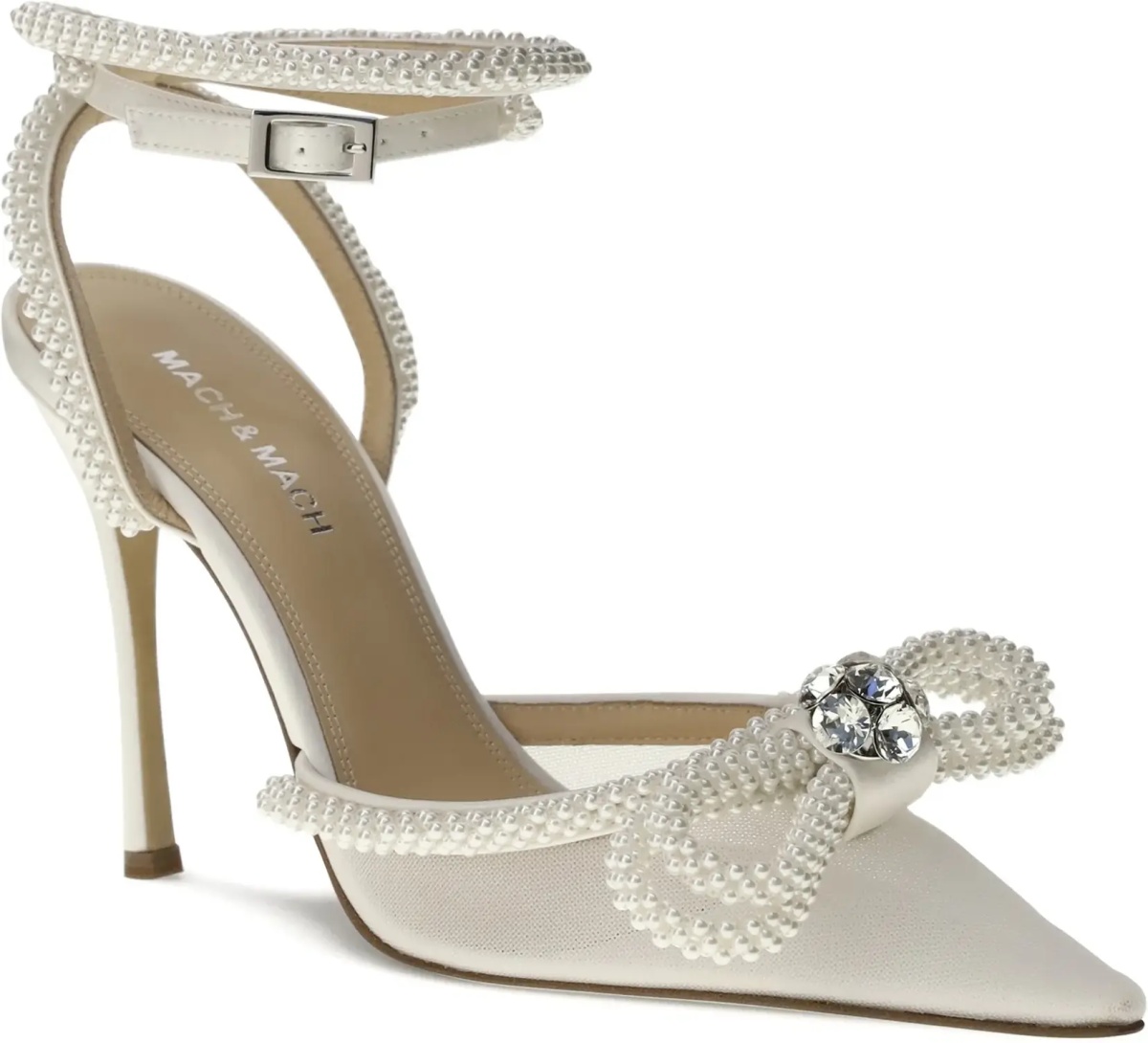 Pantofi Double bow satin Pumps - Img 2