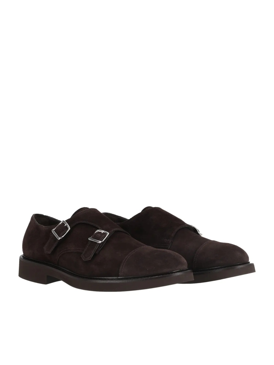 Pantofi DOUBLE BUCKLE CAP TOE (GM) VISONE TERRE+F.DO T.MORO - Img 2