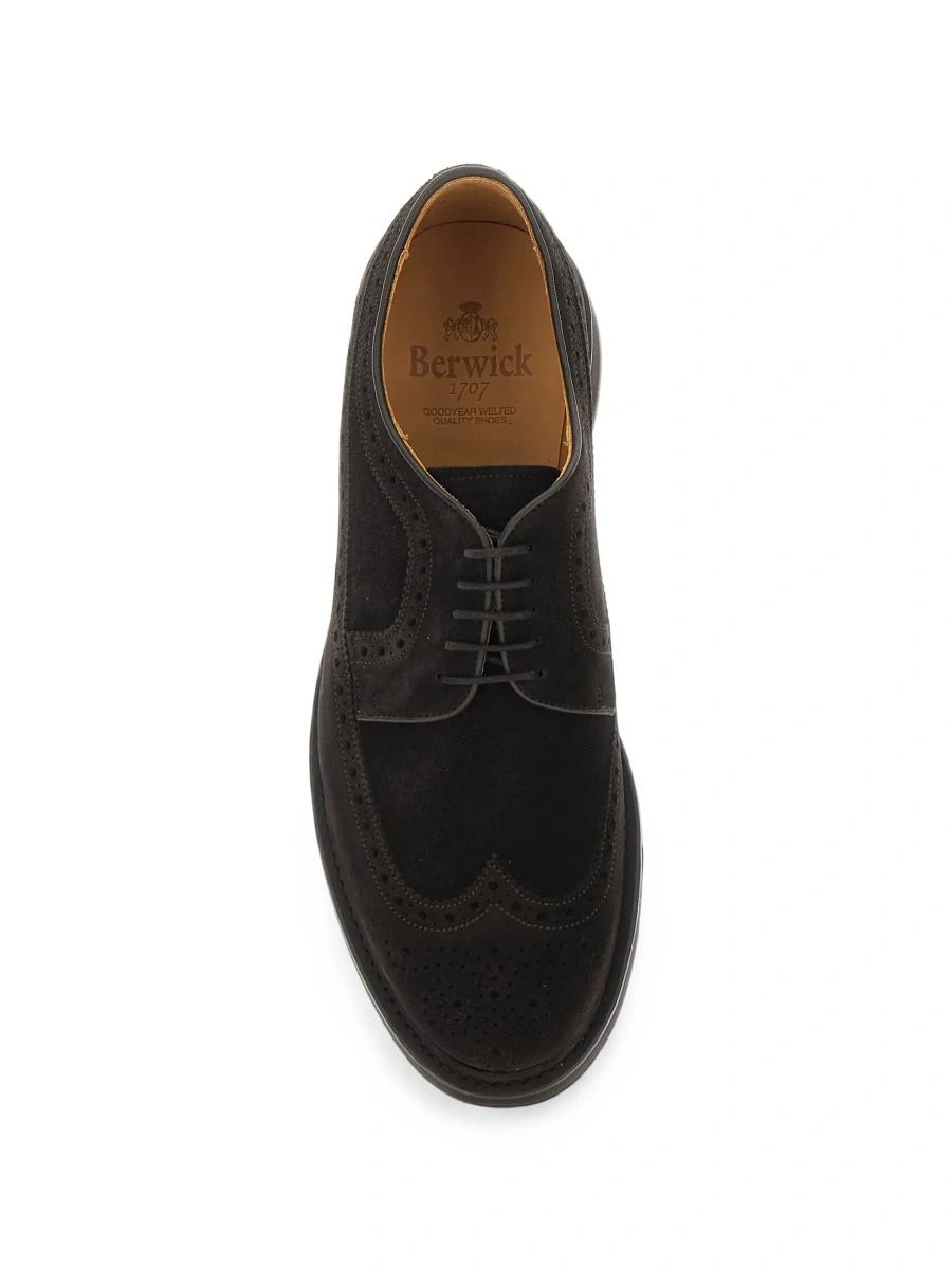 Pantofi eleganti BERWICK maro din piele intoarsa - Img 7