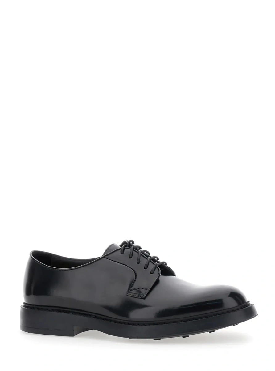 Pantofi eleganti Doucal's negri din piele de vitel - Img 2