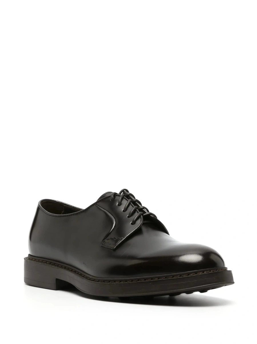 Pantofi eleganti Doucal's negri din piele - Img 5