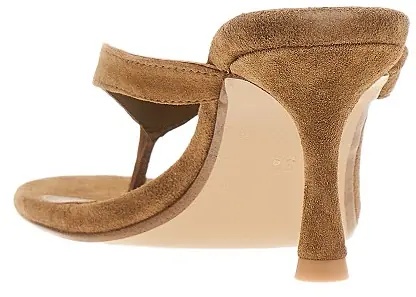 Pantofi 'Farah' suede leather heeled slides - Img 3