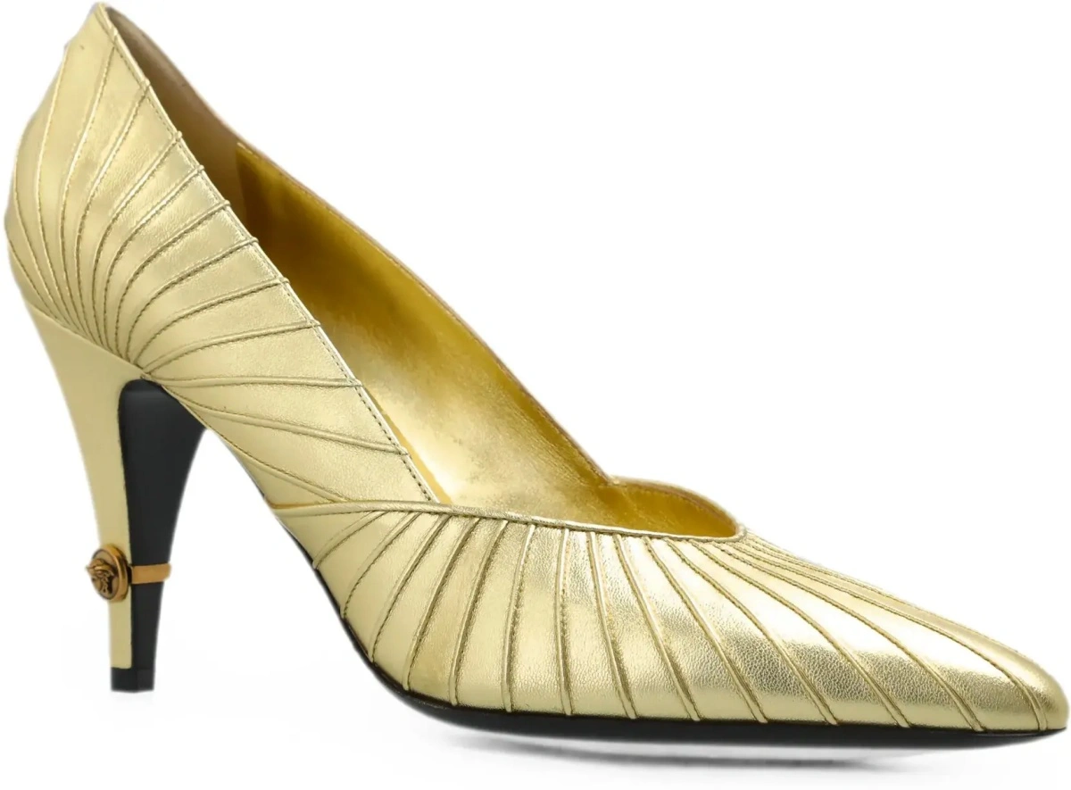 Pantofi Metallic leather Pumps - Img 5