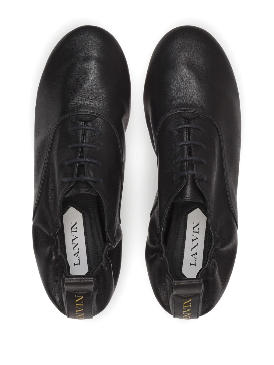 Pantofi Oxford Lanvin negri din piele - Img 4