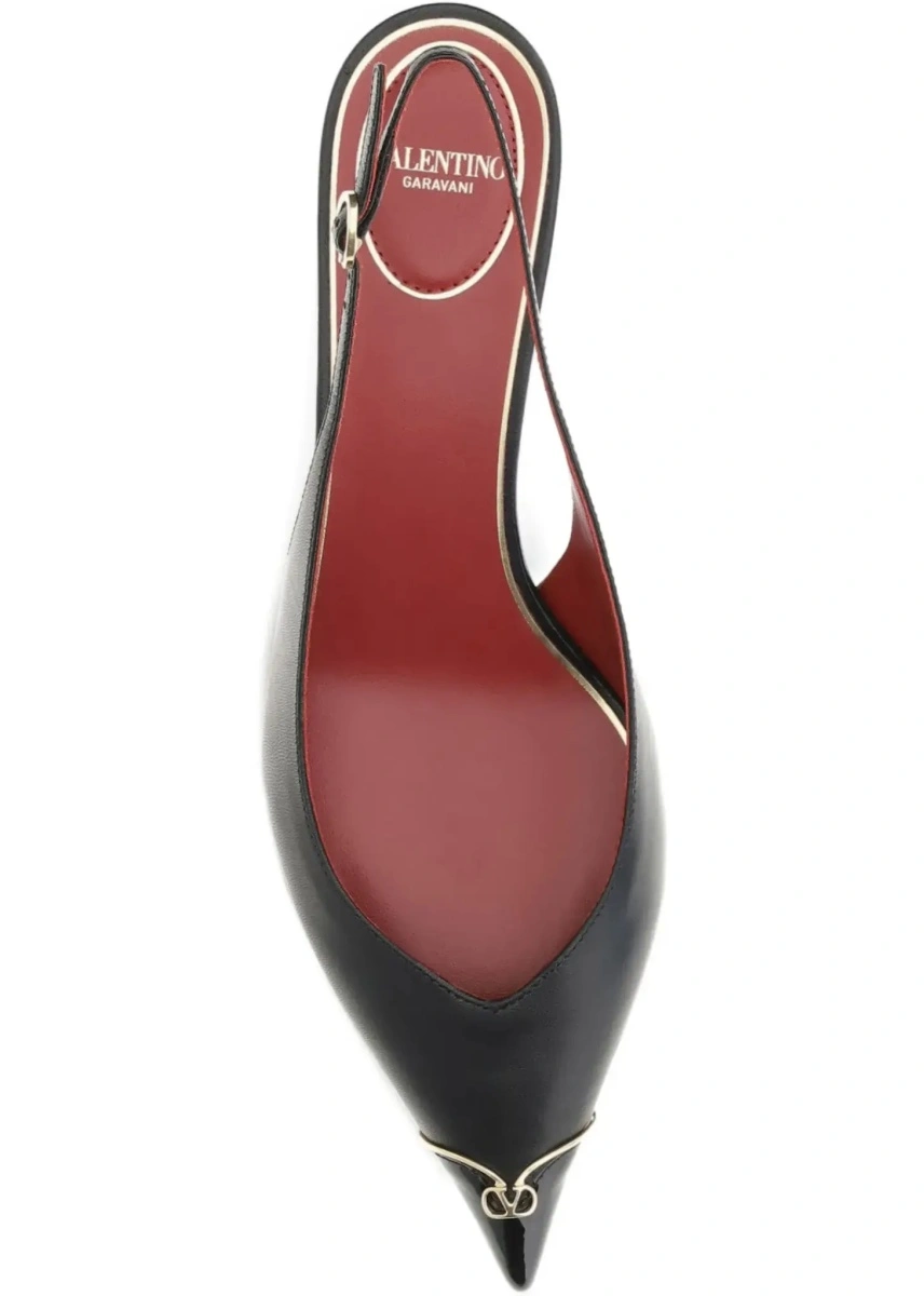 Pantofi VLogo Signature kitten-heel slingback Pumps - Img 6