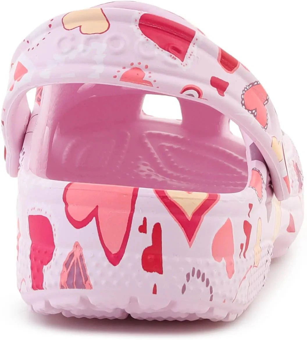 Papuci CLASSIC VDAY CLOG KIDS PINK MILK/HEARTS - Img 5