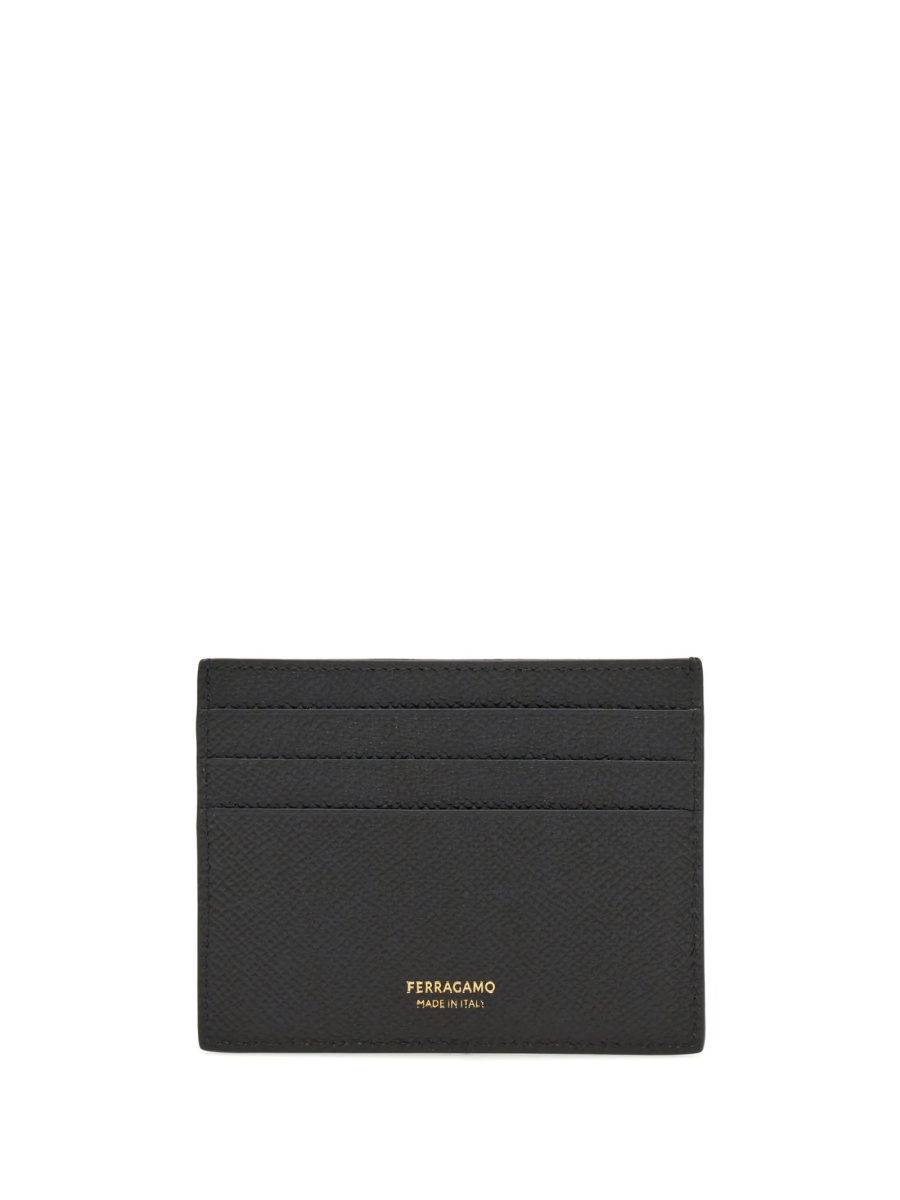 Portofel Ferragamo gancini negru din piele - Img 2