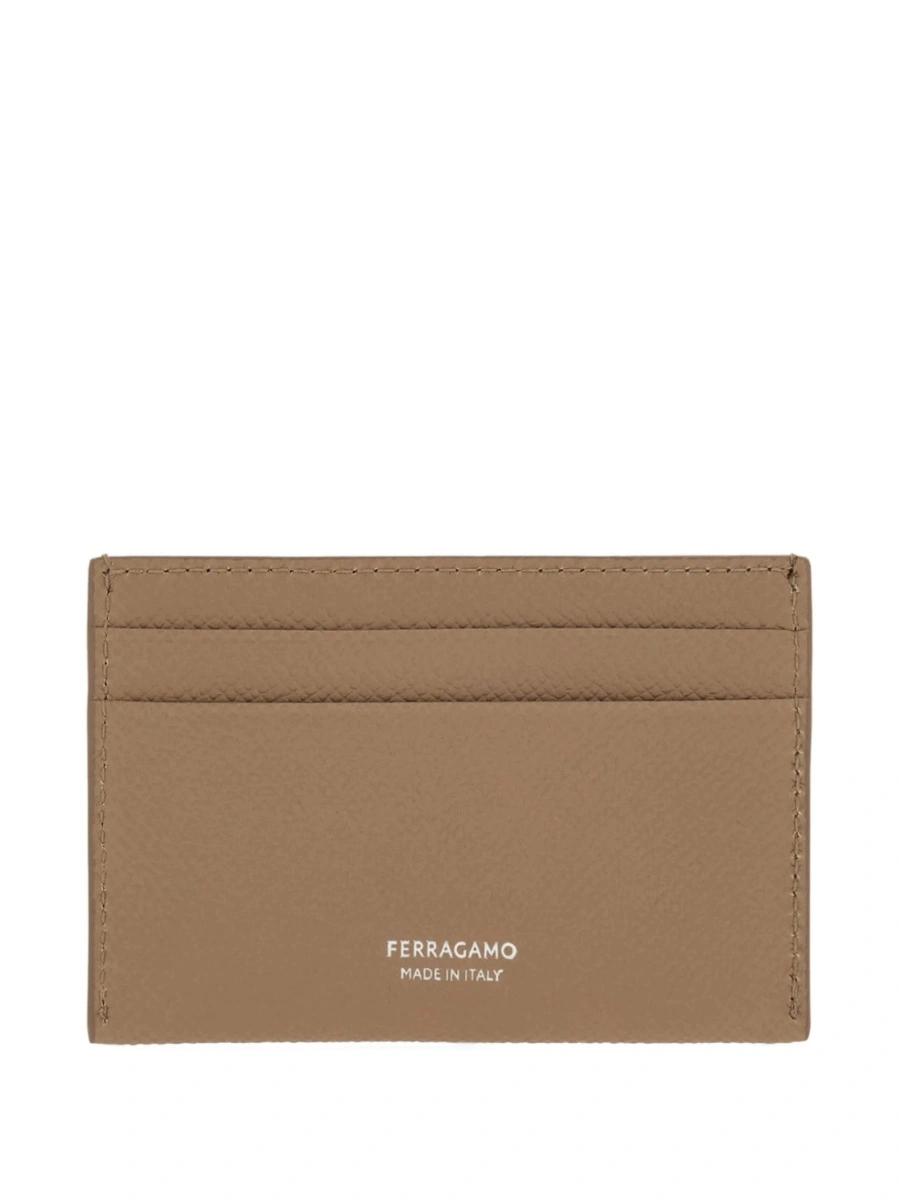Portofel Ferragamo gancini neutru din piele - Img 2