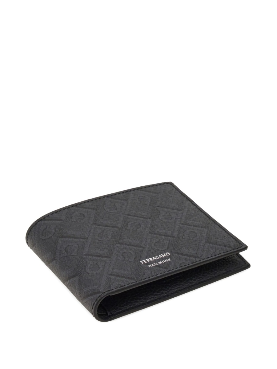 Portofel Ferragamo negru din material textil - Img 3