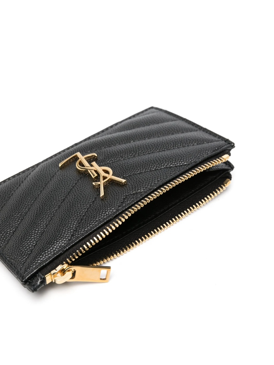 Portofel Saint Laurent negru din piele - Img 3