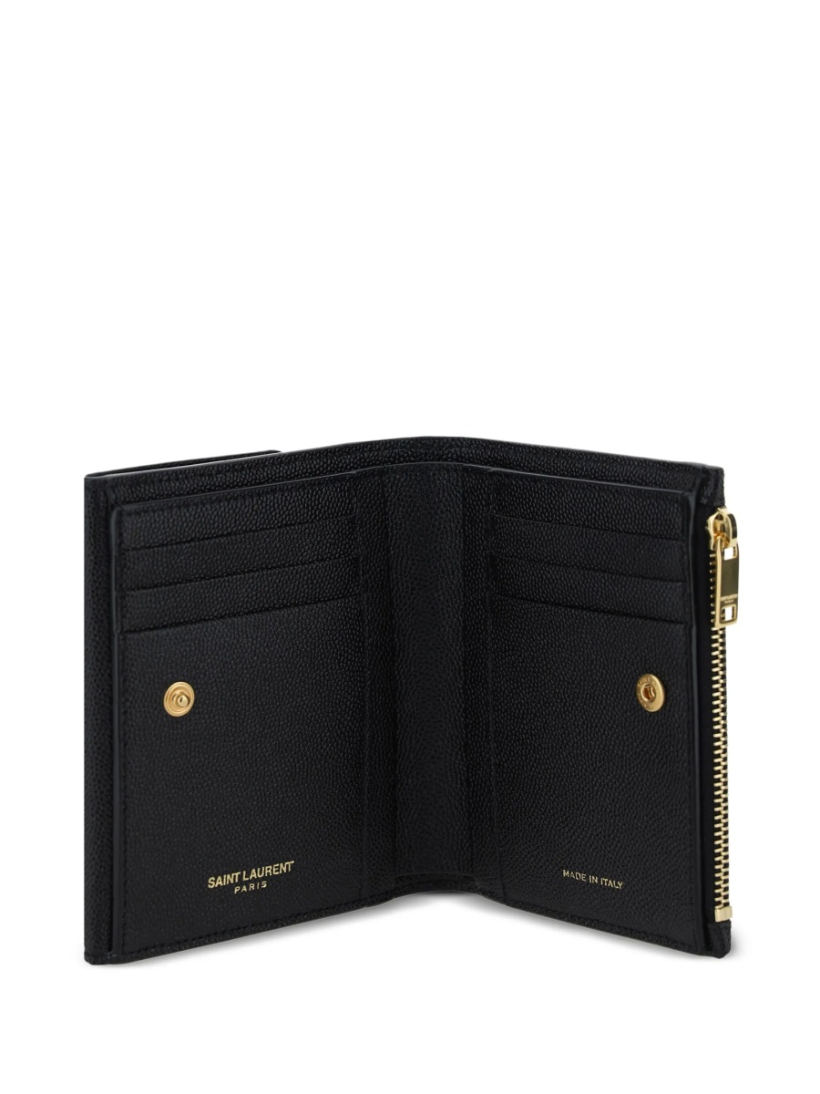 Portofel Saint Laurent negru din piele - Img 3