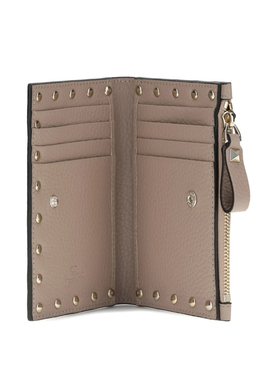 Portofel Valentino Garavani Rockstud neutru din piele - Img 3