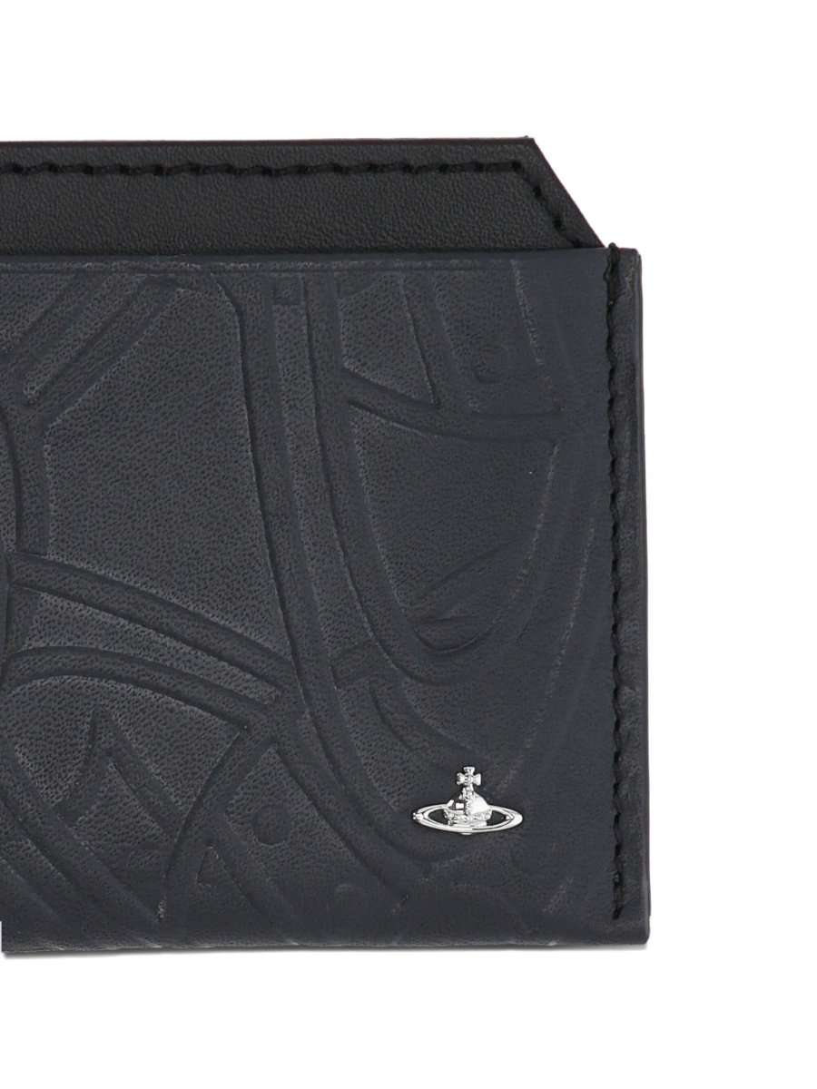 Portofel Vivienne Westwood negru din piele - Img 3