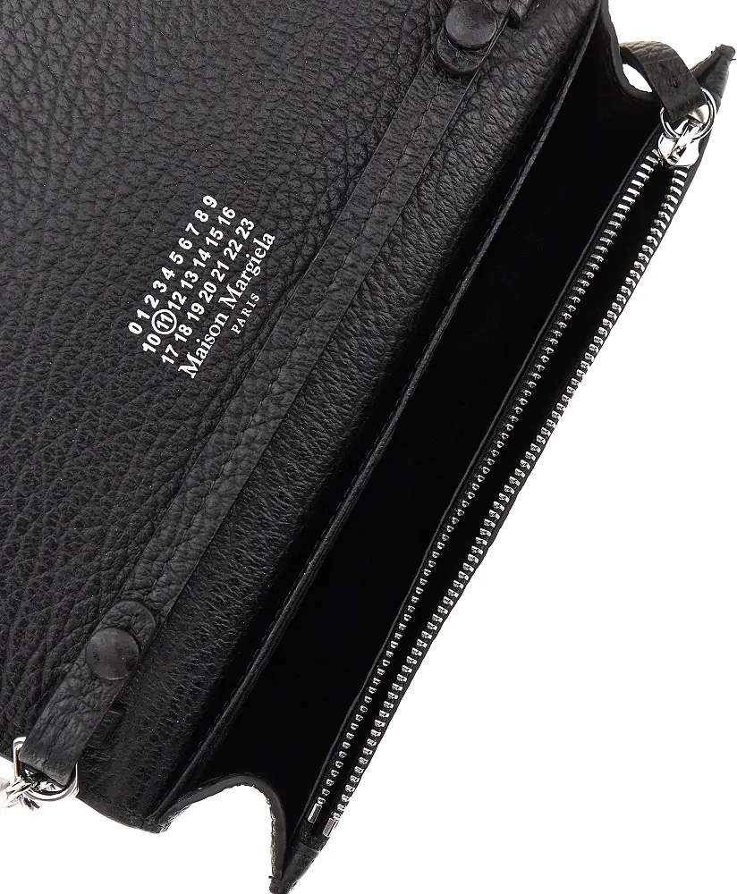 Portofele 'Four Stitches' leather clutch with chain - Img 3