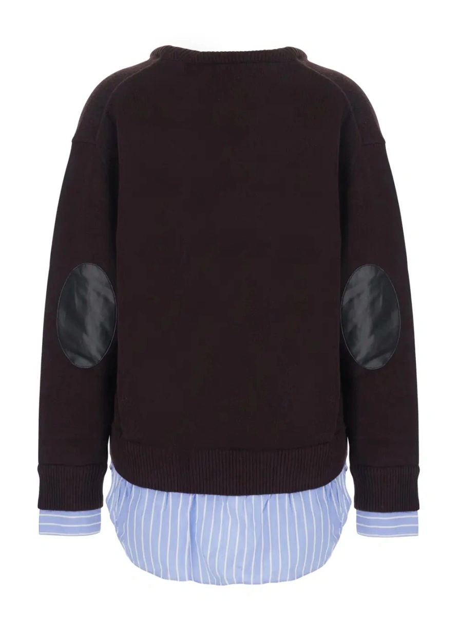 Pulover Acne Studios maro din lana si bumbac - Img 2
