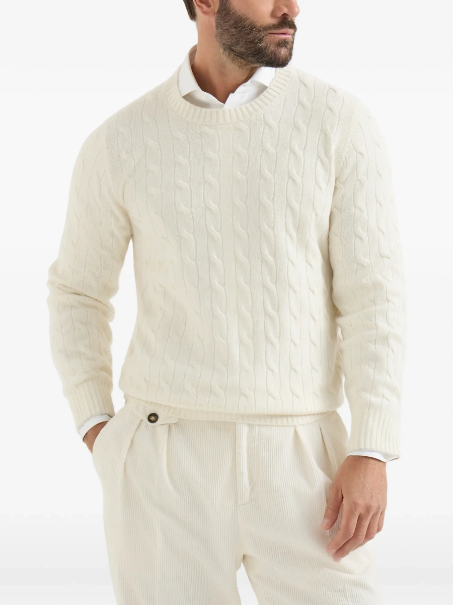 Pulover Brunello Cucinelli multicolor din casmir - Img 5