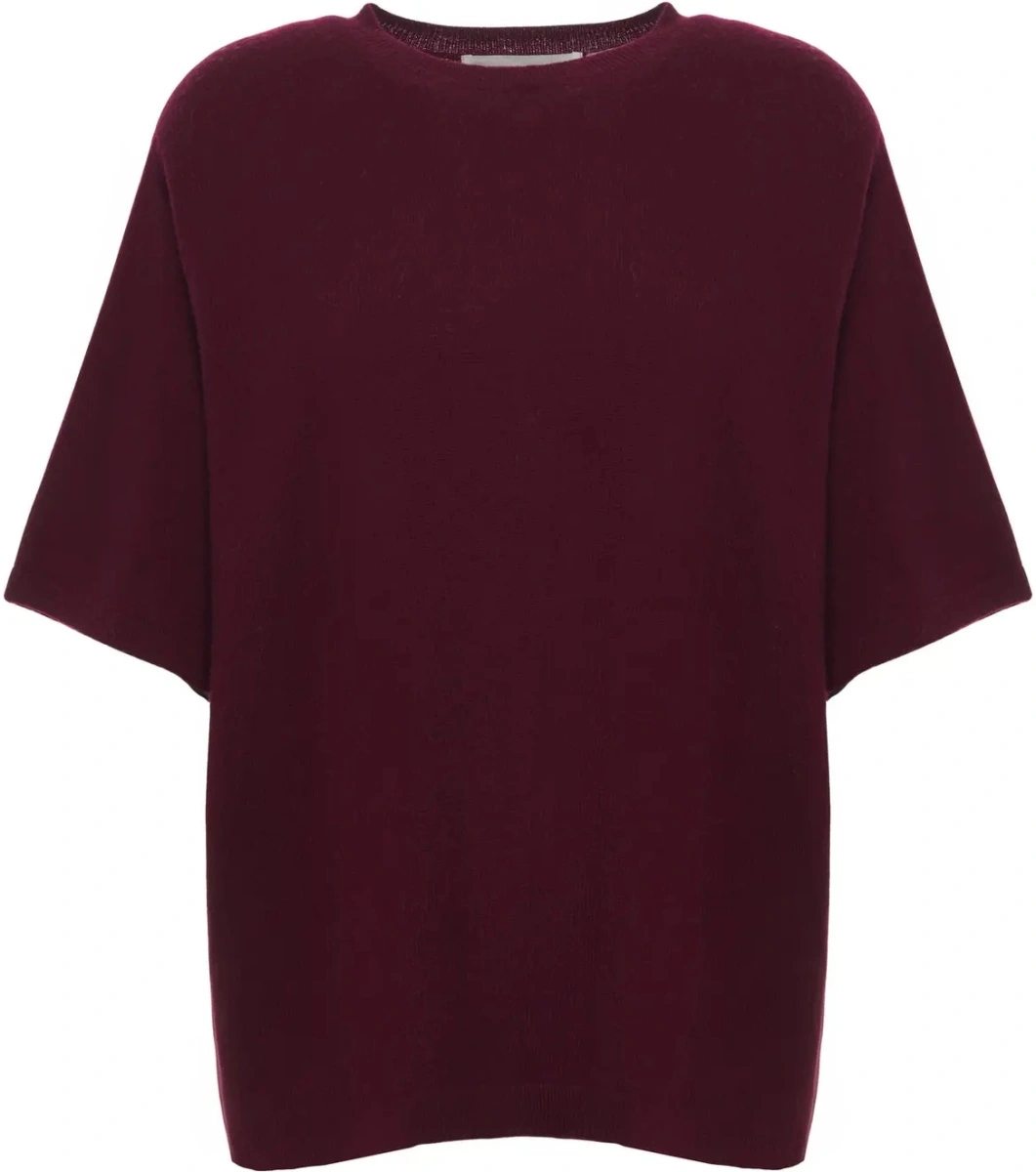Pulover casual Colorush rosu din casmir - Img 2