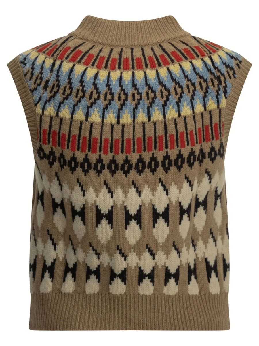 Pulover casual Ralph Lauren multicolor din lana si casmir - Img 2