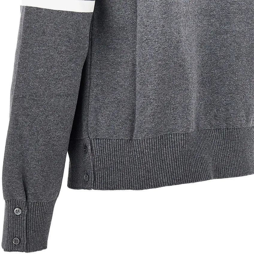 Pulover Cotton cardigan with 4 Bar detail - Img 2