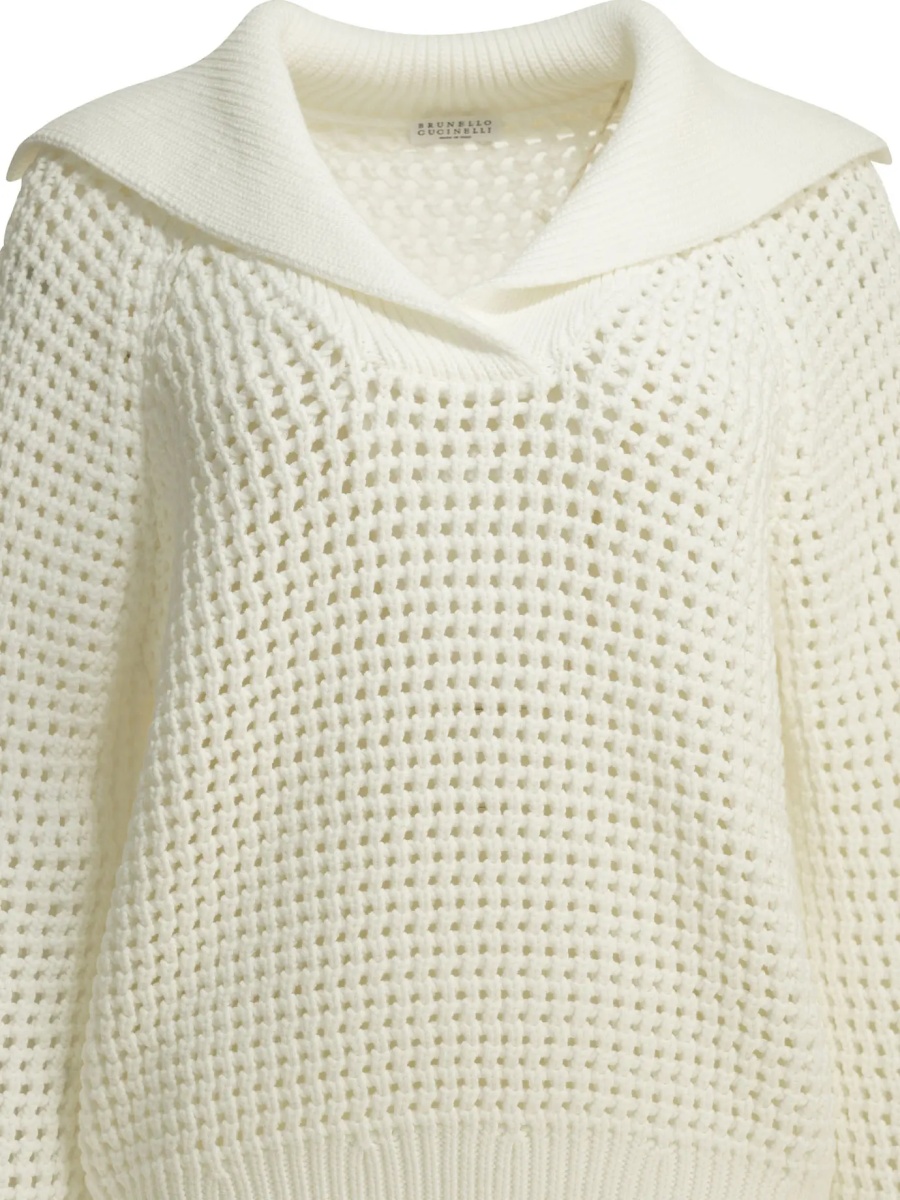 Pulover Cotton V-neck sweater - Img 3
