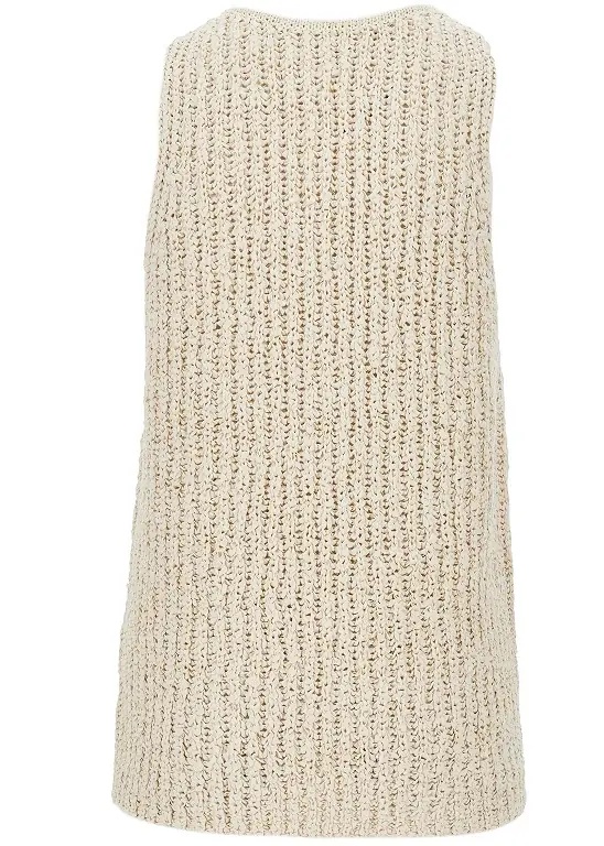 Pulover 'Eli' woven knitted cotton tank top - Img 3