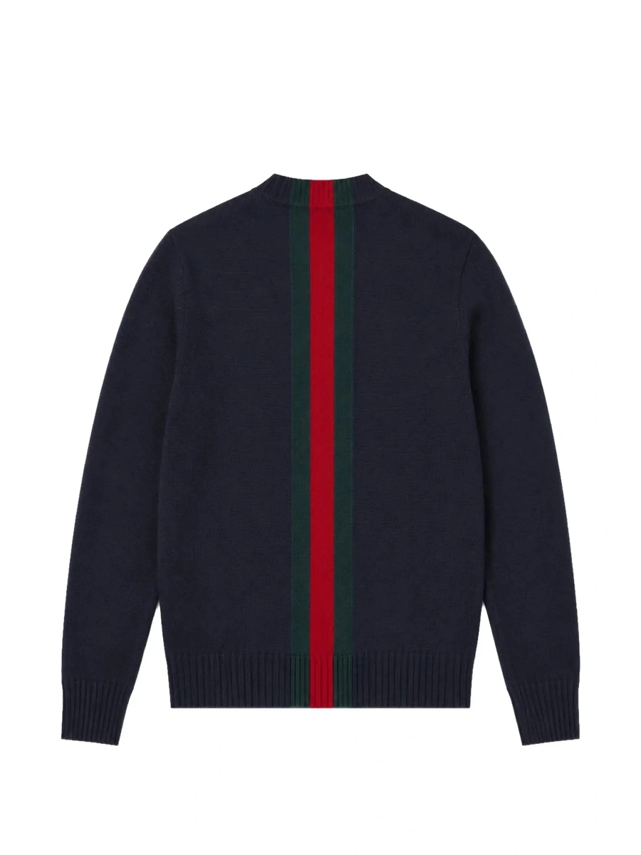 Pulover Gucci albastru din lana - Img 4