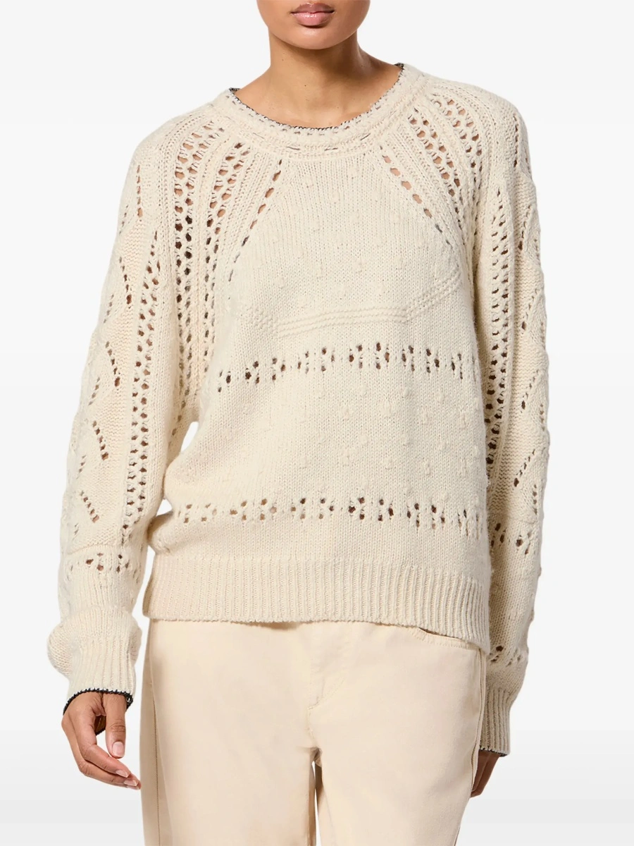 Pulover Isabel Marant alb din lana 'Luce' - Img 5