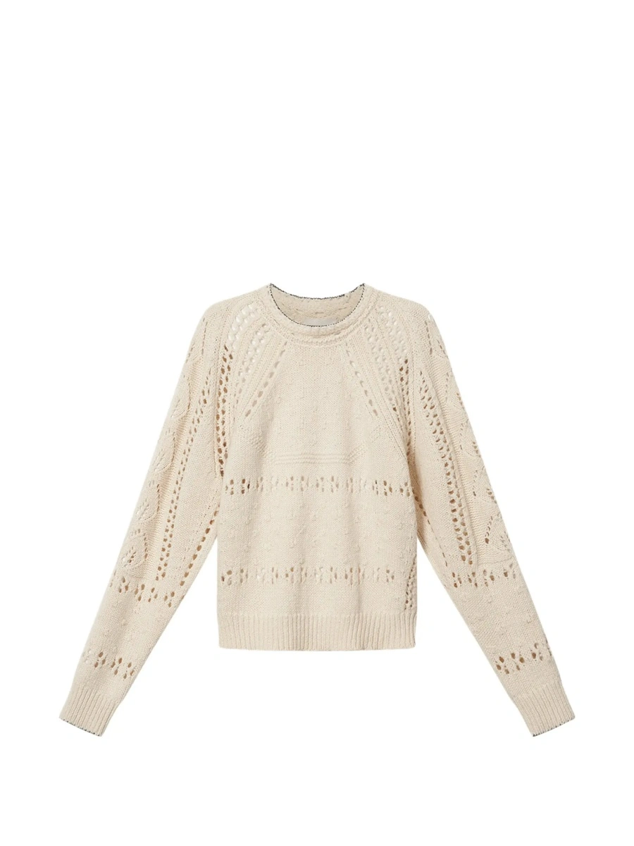 Pulover Isabel Marant alb din lana 'Luce' - Img 8