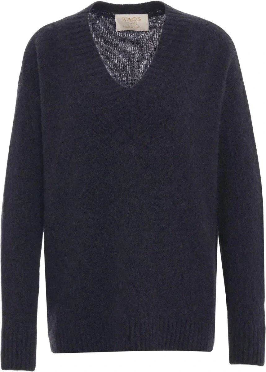 Pulover Kaos albastru din mohair - Img 2