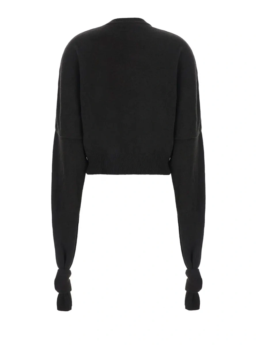 Pulover LE PULL FIOCCO is a sweater with a high collar and long sleeves in brown Merino Wool and Cashmere for women - Img 2