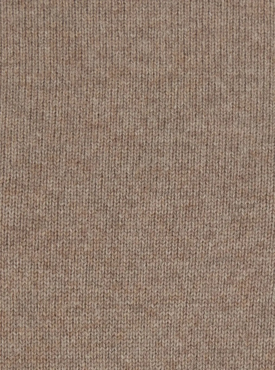 Pulover LUME Sweater with V-neck and long sleeves in cashmere beige women - Img 3