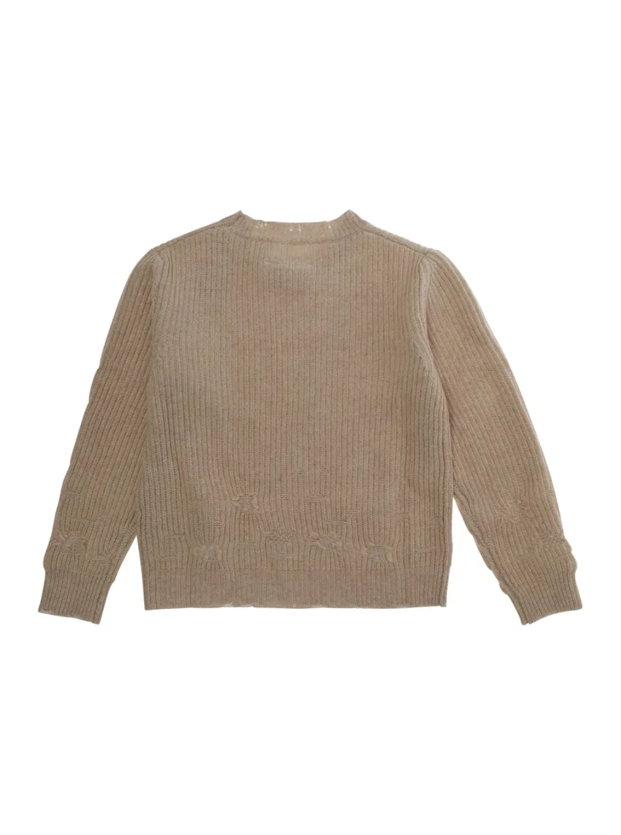Pulover MM6 MAISON MARGIELA KIDS bej din lana - Img 2