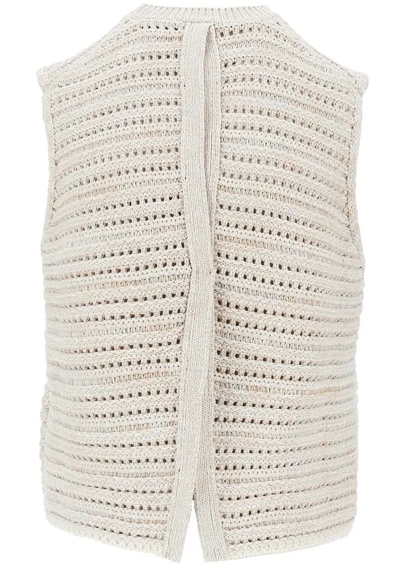 Pulover Openworked knit top - Img 3