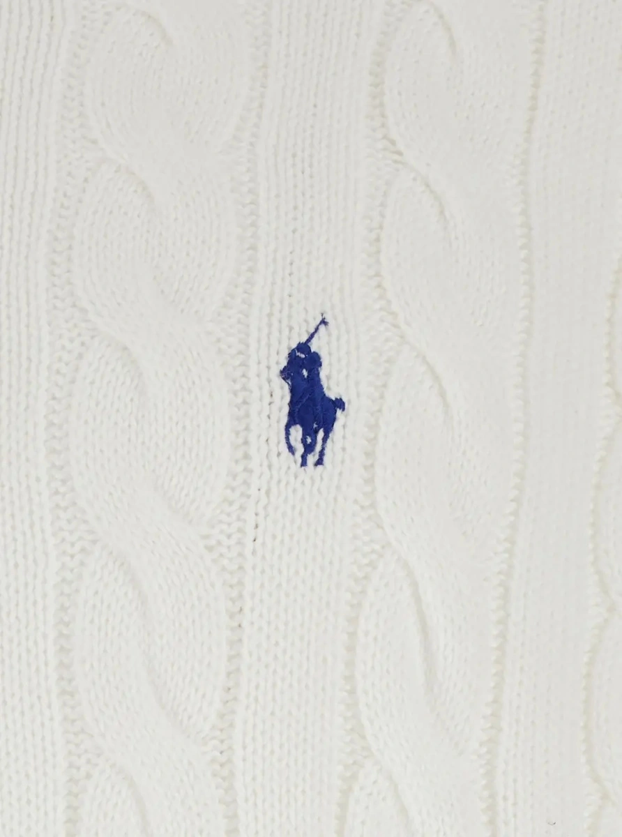 Pulover Ralph Lauren alb din bumbac - Img 3