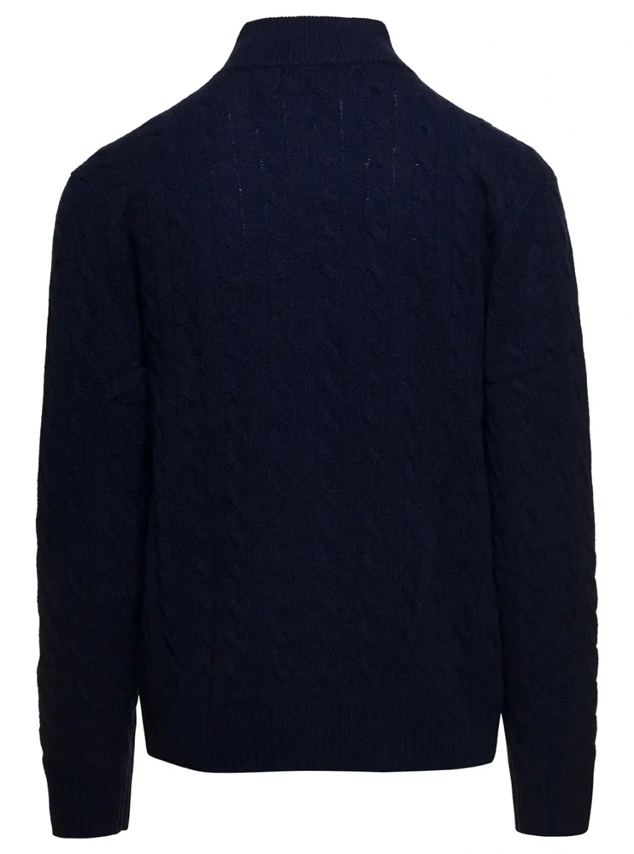 Pulover Ralph Lauren albastru din lana si casmir - Img 2