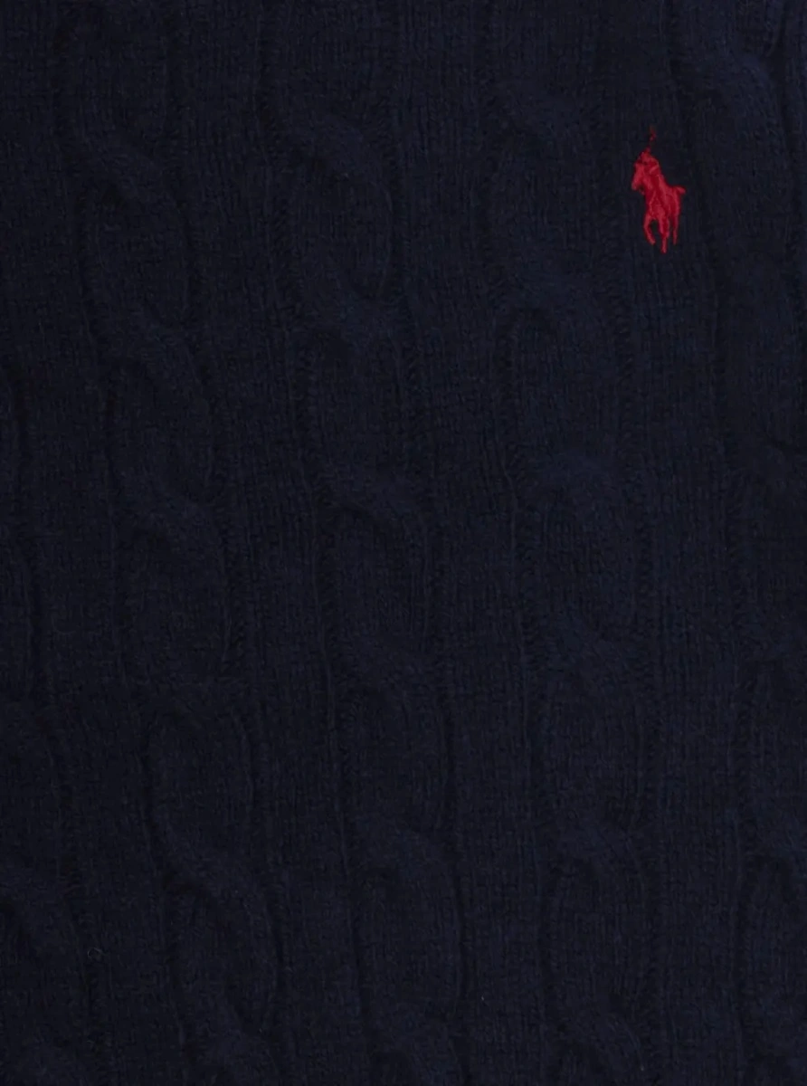Pulover Ralph Lauren albastru din lana si casmir - Img 3