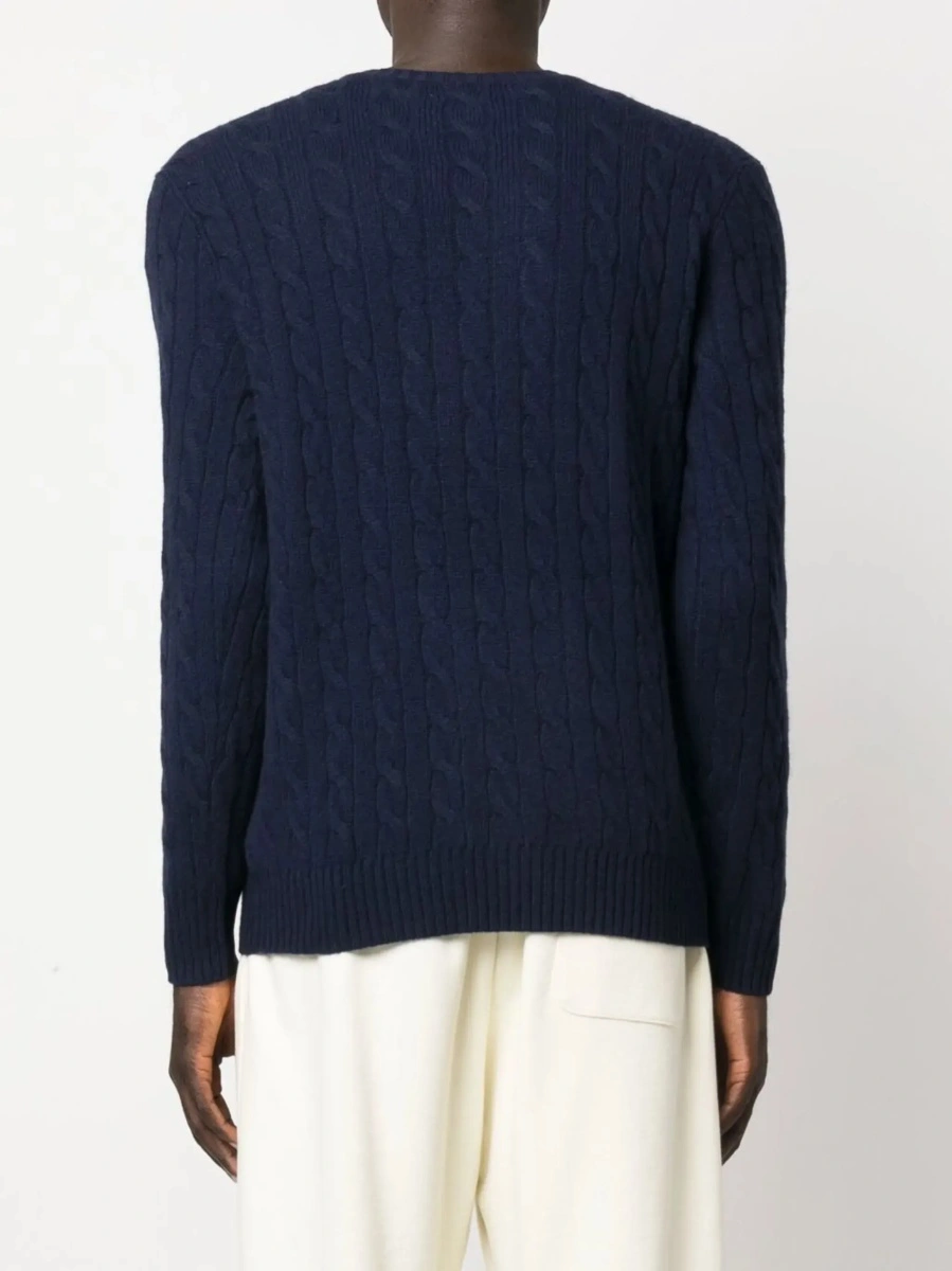 Pulover Ralph Lauren albastru din lana si casmir - Img 6