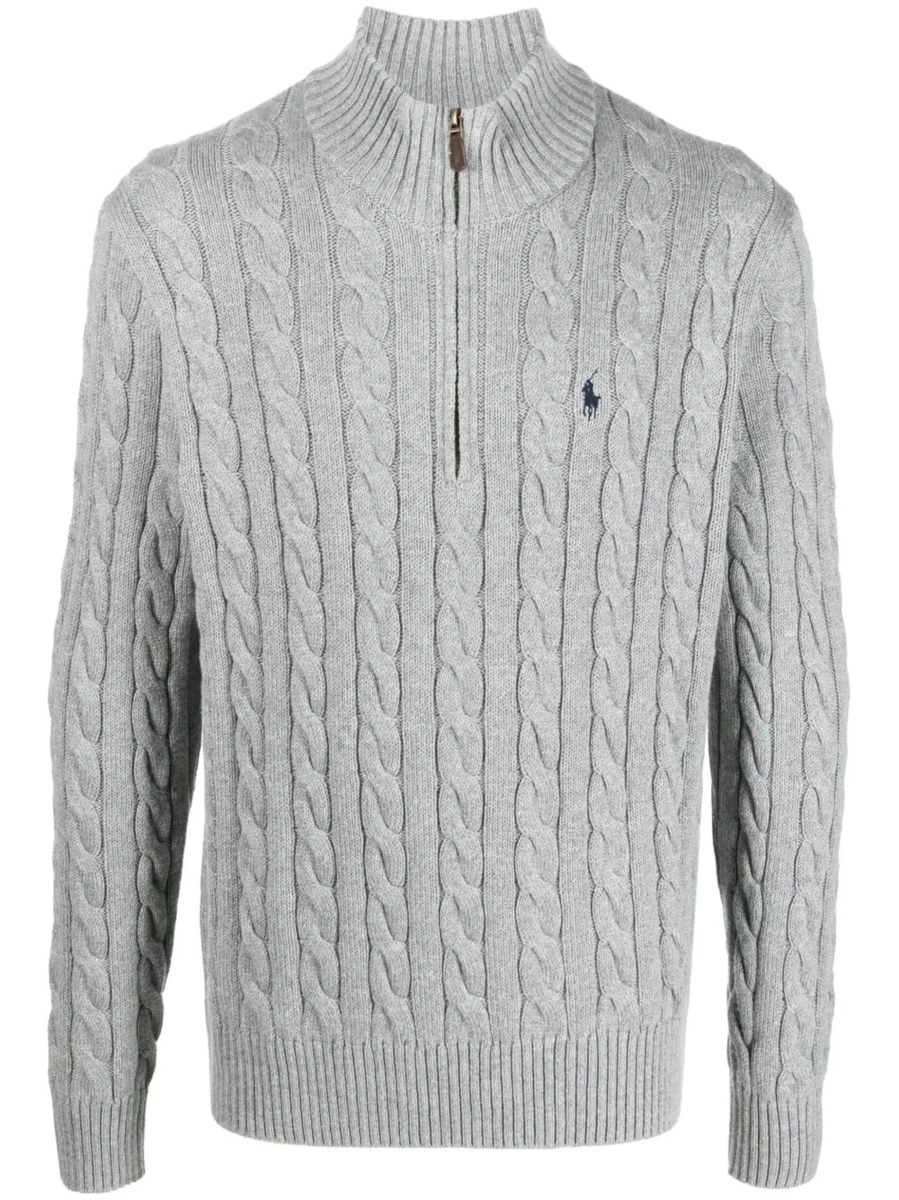 Pulover Ralph Lauren gri din bumbac - Img 8