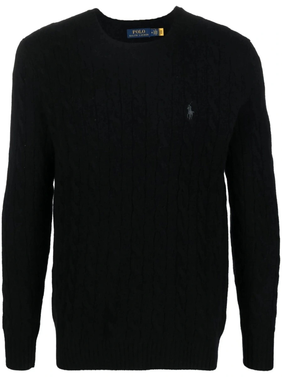 Pulover Ralph Lauren negru din lana si casmir - Img 8