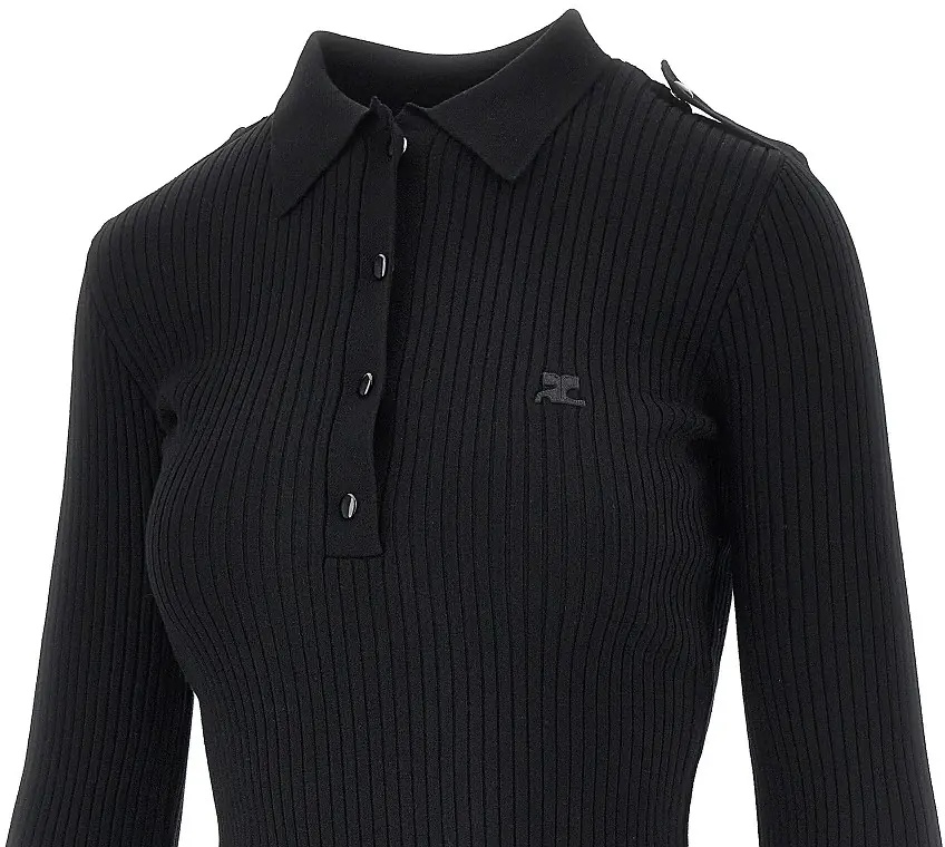 Pulover Ribbed knit polo shirt - Img 2